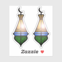 Linterna oriental colorida y brillante