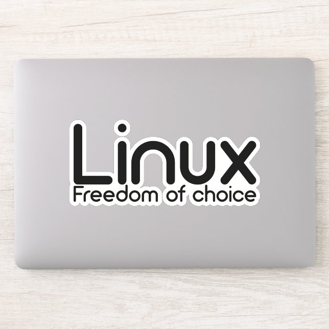 Pegatina Linux - Libertad de elección (Ordenador)