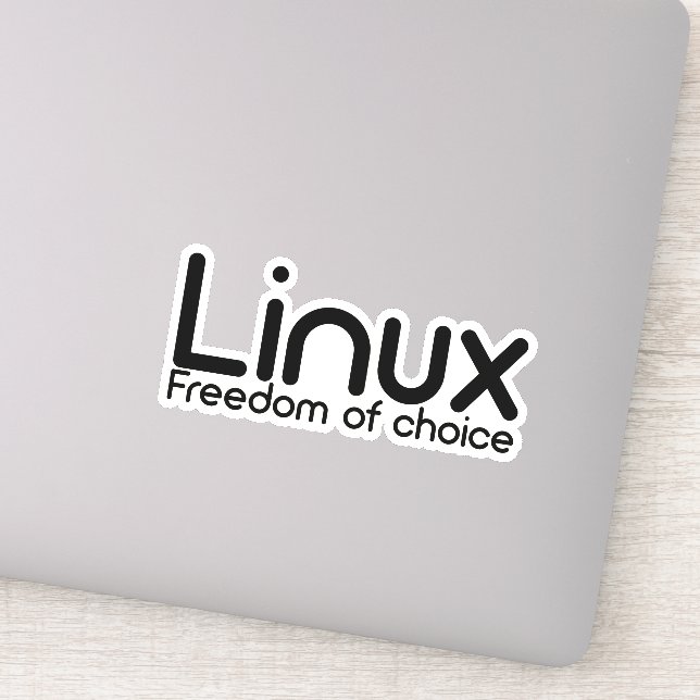 Pegatina Linux - Libertad de elección (Detalle)