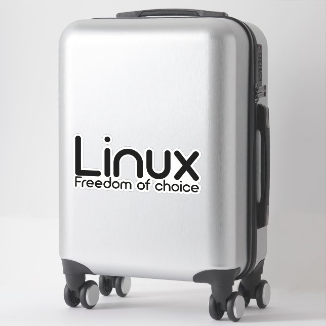 Pegatina Linux - Libertad de elección (Maleta)