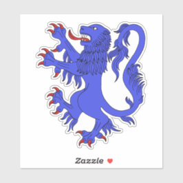 Pegatina Lion Rampant Azure