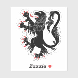 Pegatina Lion Rampant Sable