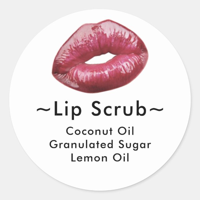 Pegatina Lip Scrub (Anverso)