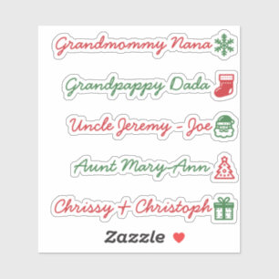 Pegatina Lista de invitados Navidades personalizados Símbol