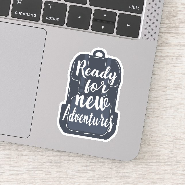 Pegatina Listo Para Nuevas Aventuras (Detalle)