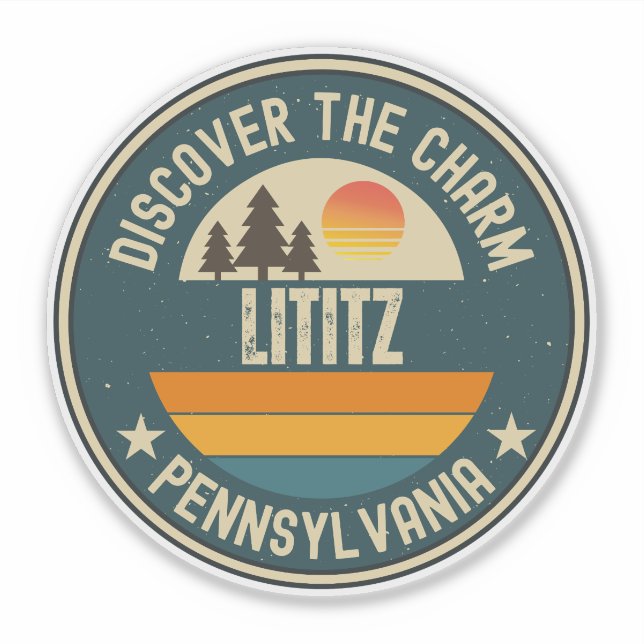 Pegatina Lititz, Pensilvania (Anverso)
