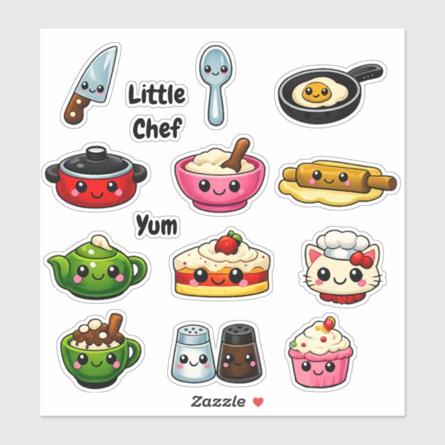 Pegatina Little Chef Reward Stickers - Fun Kitchen Kids (Hoja)
