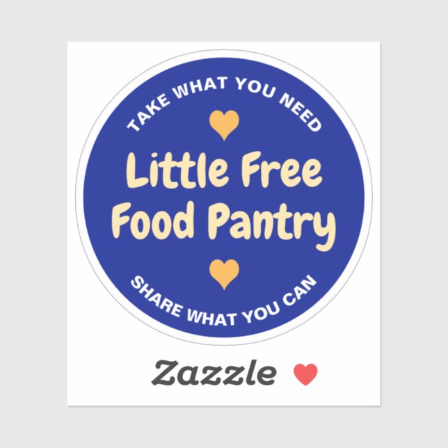 Pegatina Little Free Food Pantry Take What You Need (Hoja)