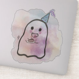 Pegatina Little ghost celebrates birthday 
