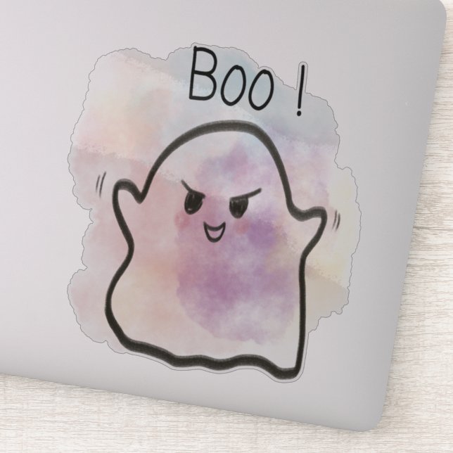 Pegatina Little ghost shouts Boo (Detalle)