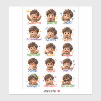 Pegatina Little Moodster – Paquete de Stickers de Niño Chib