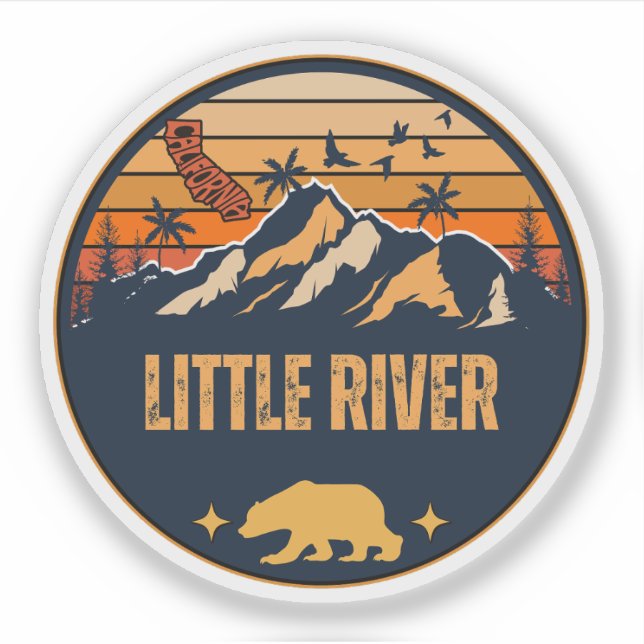 Pegatina Little River, California (Anverso)