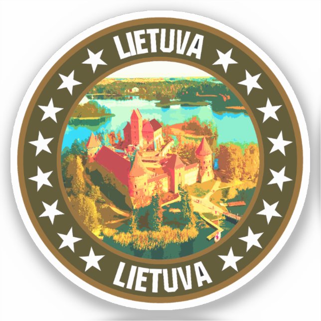 Pegatina Lituania (Anverso)