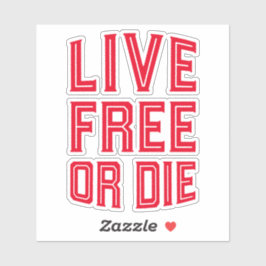 Pegatina Live Free o Die New Hampshire State Motto