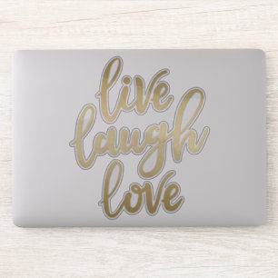 Pegatina Live Lauder Love Faux Gold Lettering