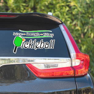 Pegatina Live Laugh Play Pickleball
