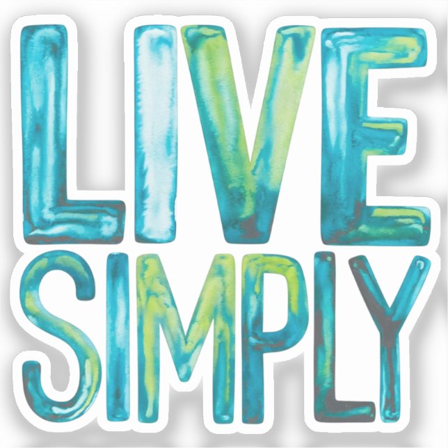 Pegatina Live Simply (Anverso)
