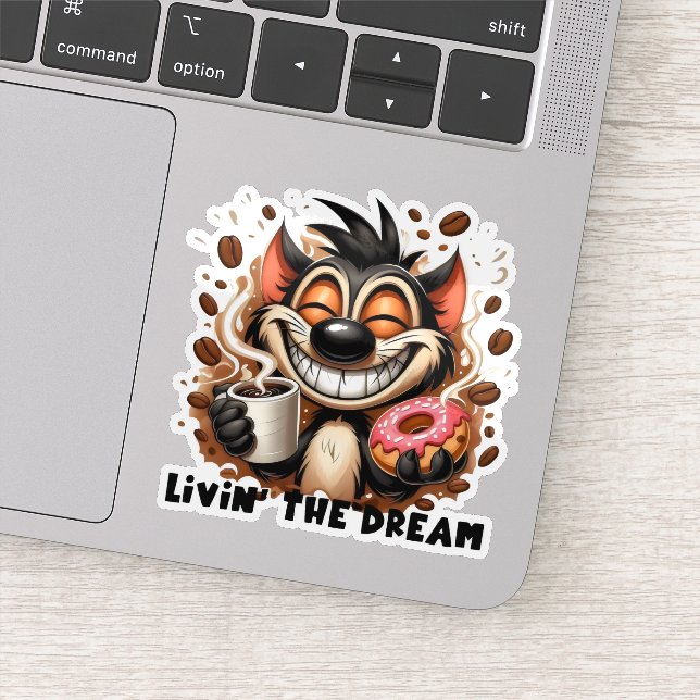 Pegatina Livin the Dream (Detalle)
