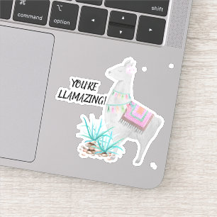 Pegatina Llama cuta llamas llamas llamas a vinilo