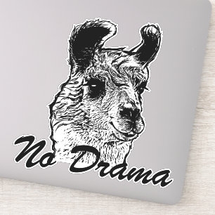 Pegatina Llama de moda sin drama