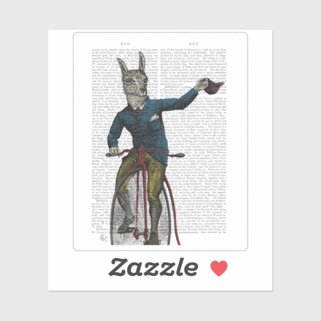 Pegatina Llama en bicicleta (Hoja)