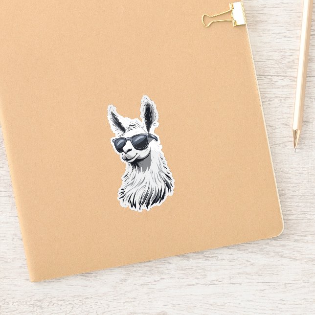 Pegatina Llama hilarante (Cuaderno)