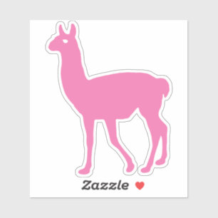 Pegatina Llama rosa
