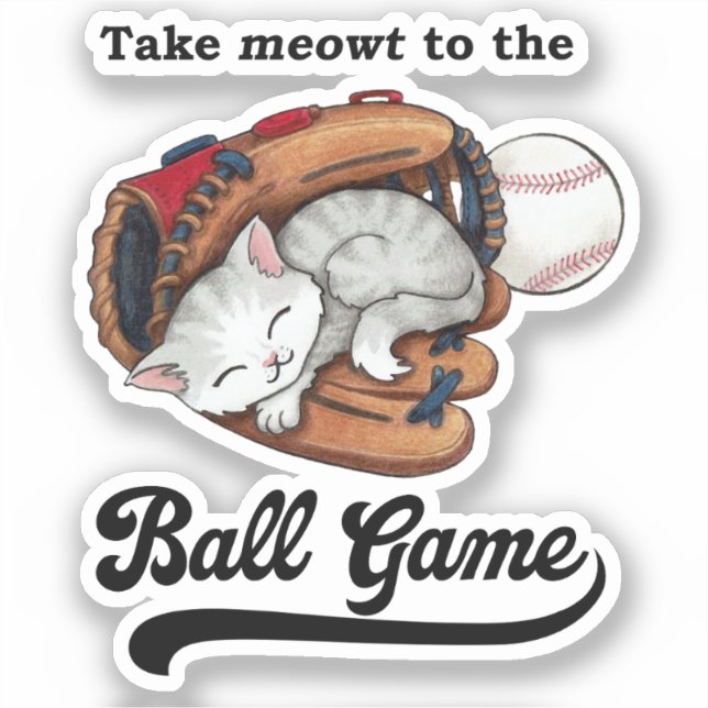 Pegatina Llevar a Meowt al juego de bolas - Beneficio de ve (Anverso)