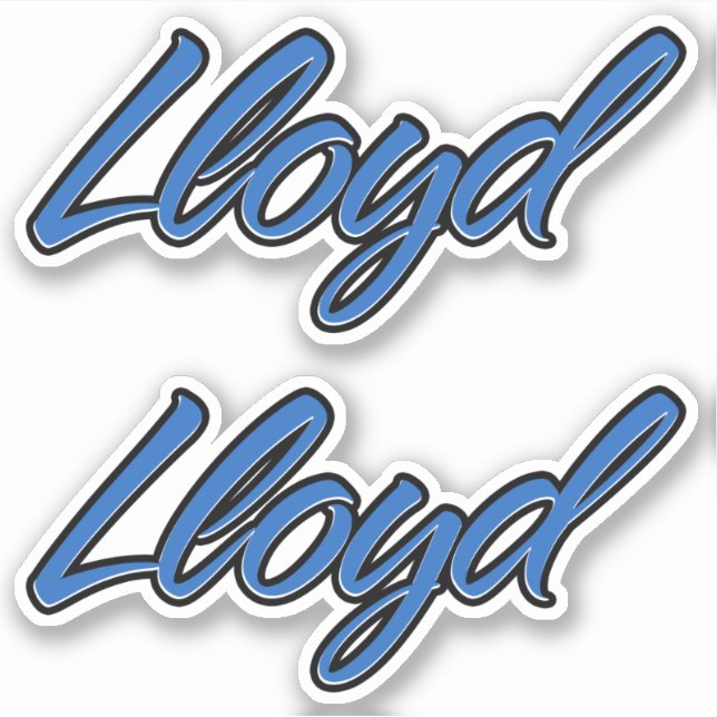 Pegatina Lloyd Name blue Aufkleber Sticker Stickerset (Anverso)