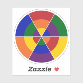 Pegatina Lluvia geométrica moderna del Orgullo LGBT