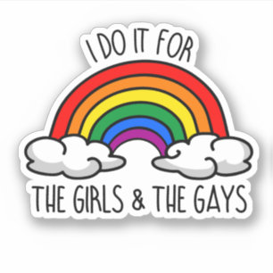 Pegatina Lo hago por las chicas y los gays