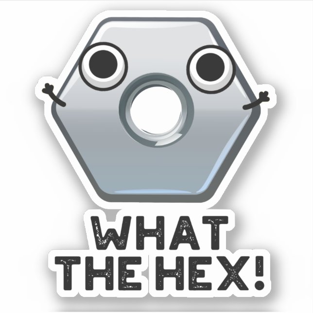 Pegatina Lo que el hexágono hexagonal forma un bollo (Anverso)