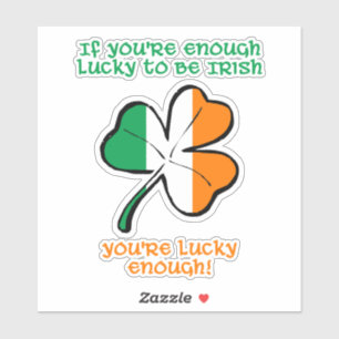 Pegatina Lo suficientemente afortunado como para ser irland