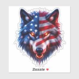 Pegatina Lobo americano