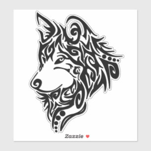 Pegatina Lobo tribal