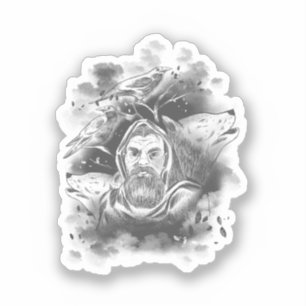 Pegatina Lobos de Odin