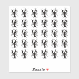 Pegatina Lobster Wedding Place Card Food Meal Menu Choice