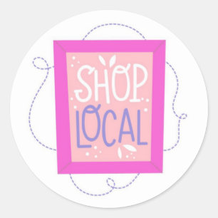 Pegatina local de la tienda de comestibles