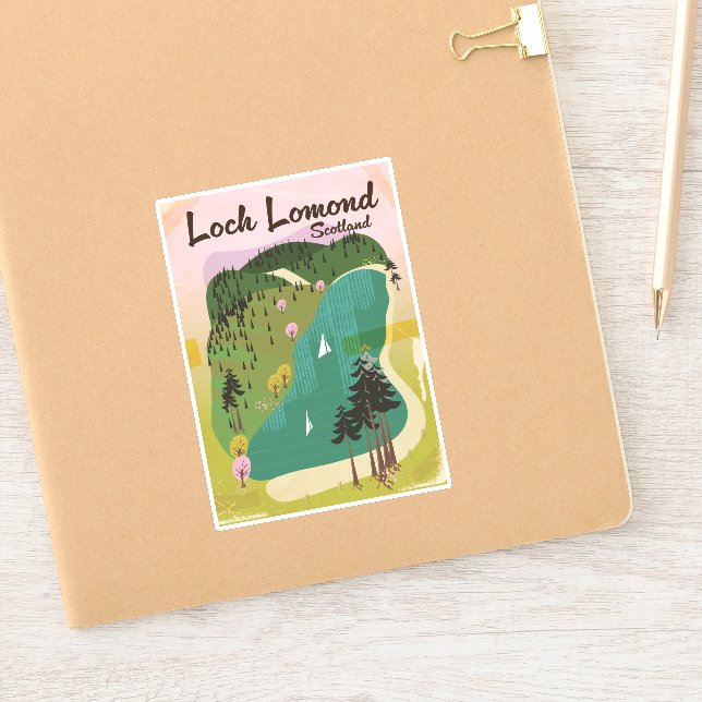 Pegatina Loch Lamond Escocia (Cuaderno)