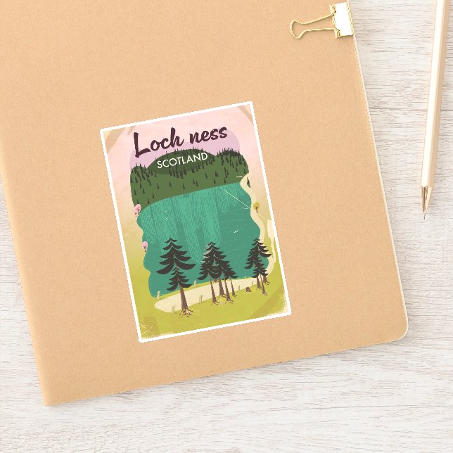 Pegatina Loch Ness Escocia (Cuaderno)