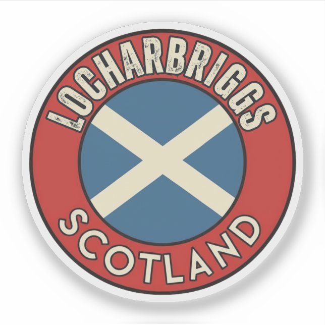 Pegatina Locharbriggs, Escocia (Anverso)