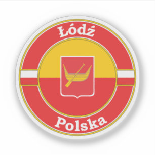 Pegatina Lodz Poland Circle Emblem