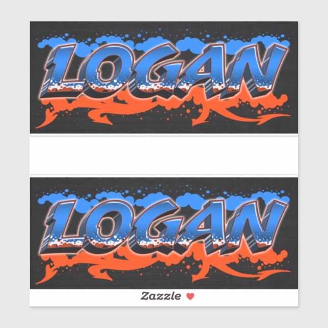 Pegatina Logan Vorname Name Graffiti Aufkleber Sticker (Hoja)