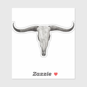 Pegatina Loghorn Steer Bull Skull