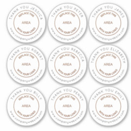 Pegatina Logo 9 Nombre individual pequeño Gracias Delegado