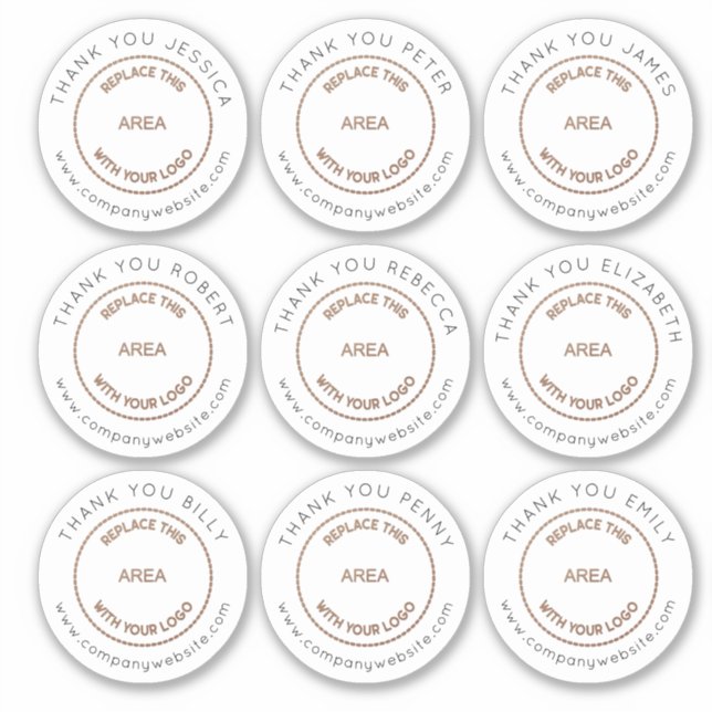 Pegatina Logo 9 Nombre individual pequeño Gracias Delegado  (Anverso)