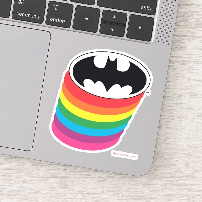 Pegatina Logo de Batman Layered Rainbow (Detalle)
