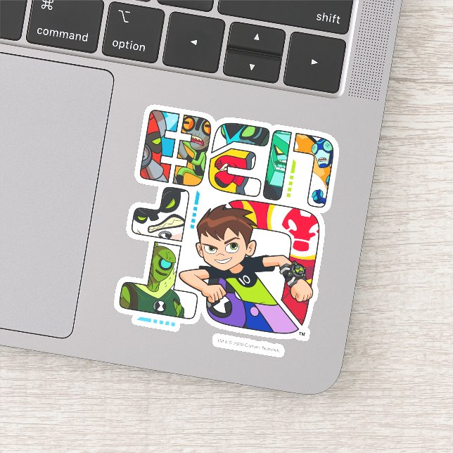 Pegatina Logo de Ben 10 Alien (Detalle)