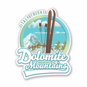 Pegatina Logo de esquí de Dolomitas