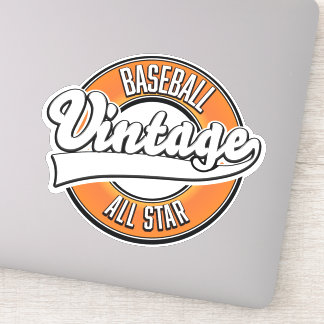Pegatina Logo de estilo vintage de béisbol.